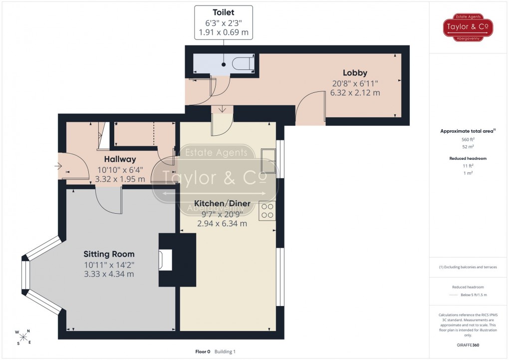 Floorplan for Llwynu Lane, Abergavenny, NP7