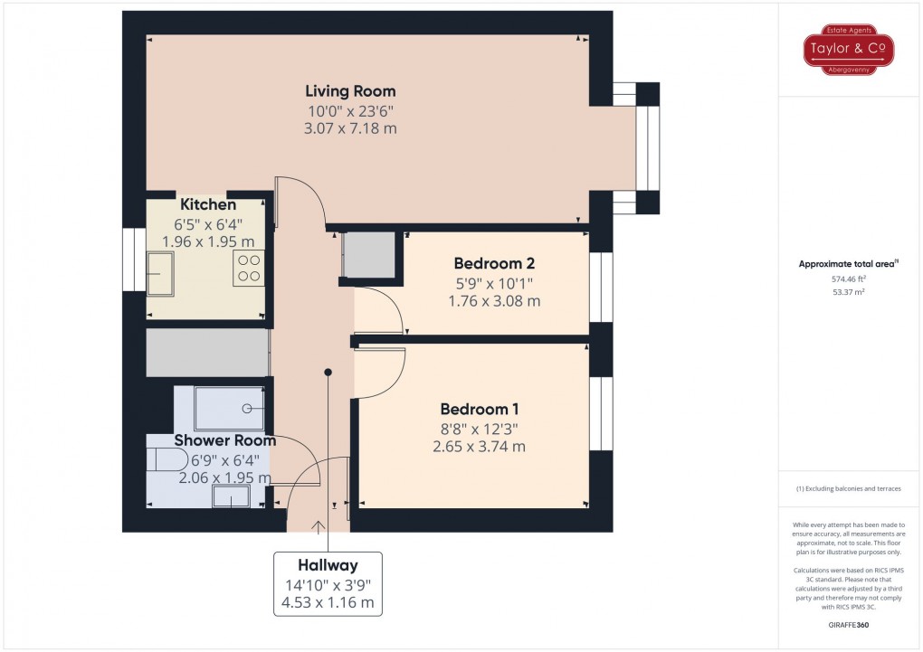 Floorplan for Hereford Road, Bailey Court Hereford Road, NP7