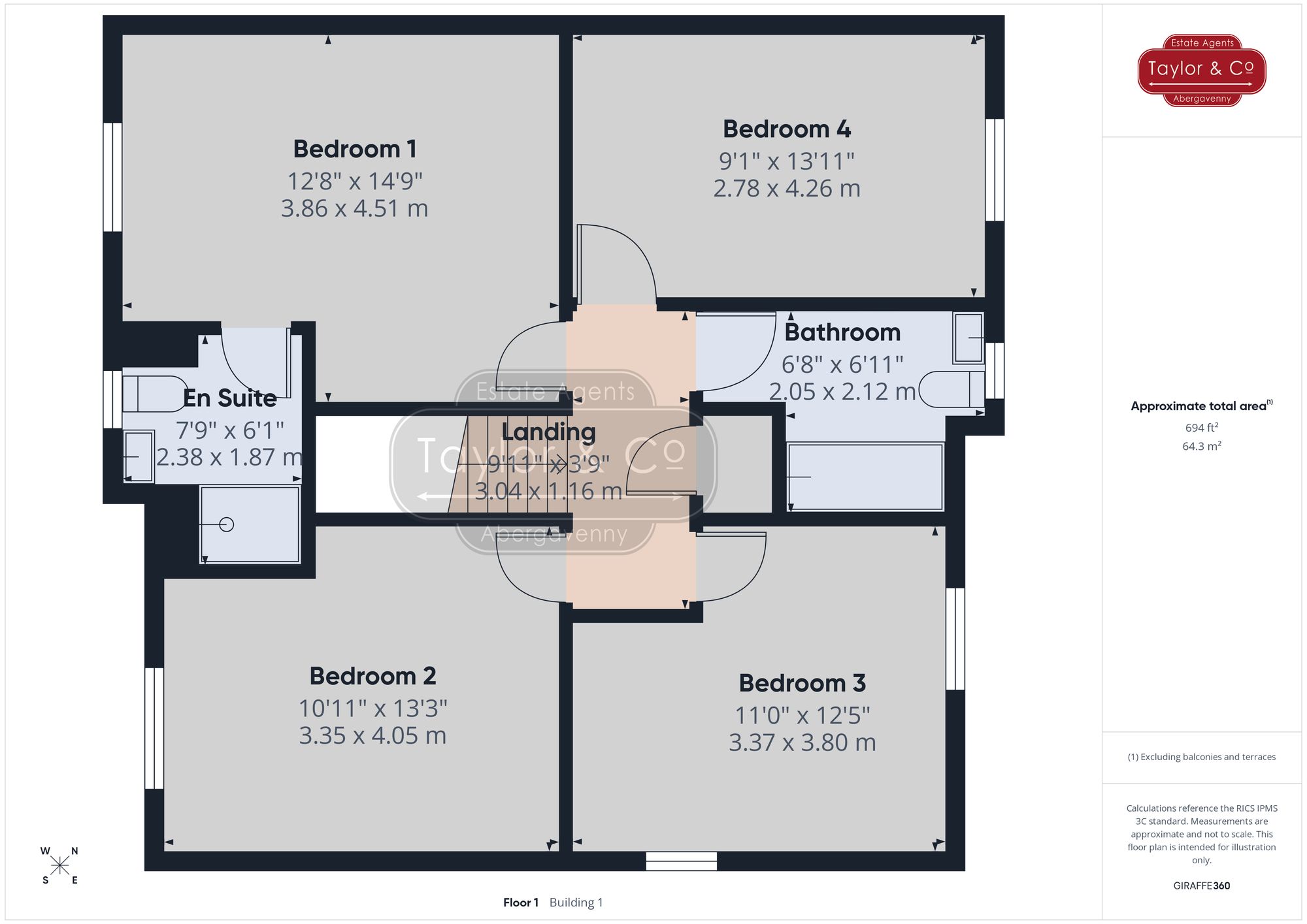 Floorplans For Drakestone Court, Cross Ash, NP7