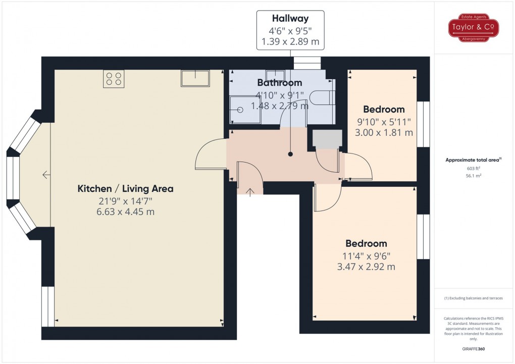 Floorplan for Brecon Road, Abergavenny, NP7