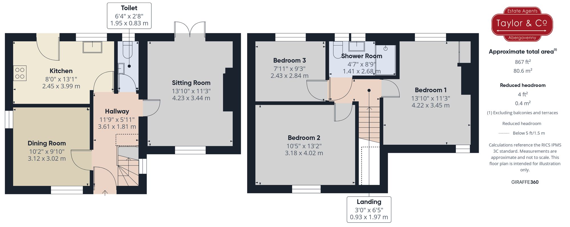 Floorplans For Penyval Road, Abergavenny, NP7