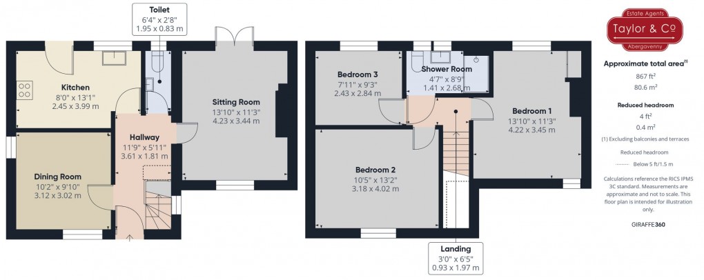 Floorplan for Penyval Road, Abergavenny, NP7