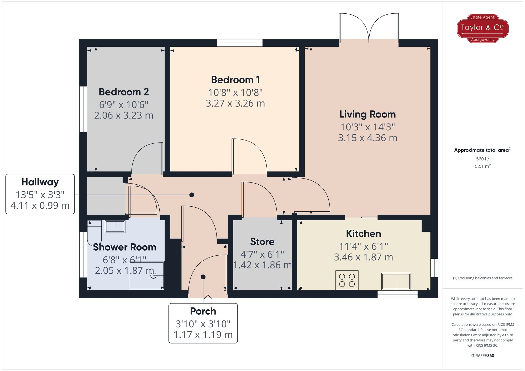 Floorplans For Mill Street, Pegasus Court Mill Street, NP7