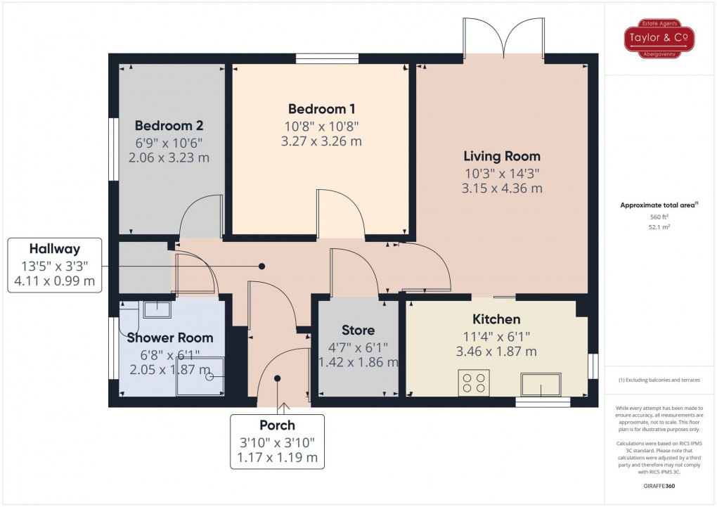 Floorplan for Mill Street, Pegasus Court Mill Street, NP7